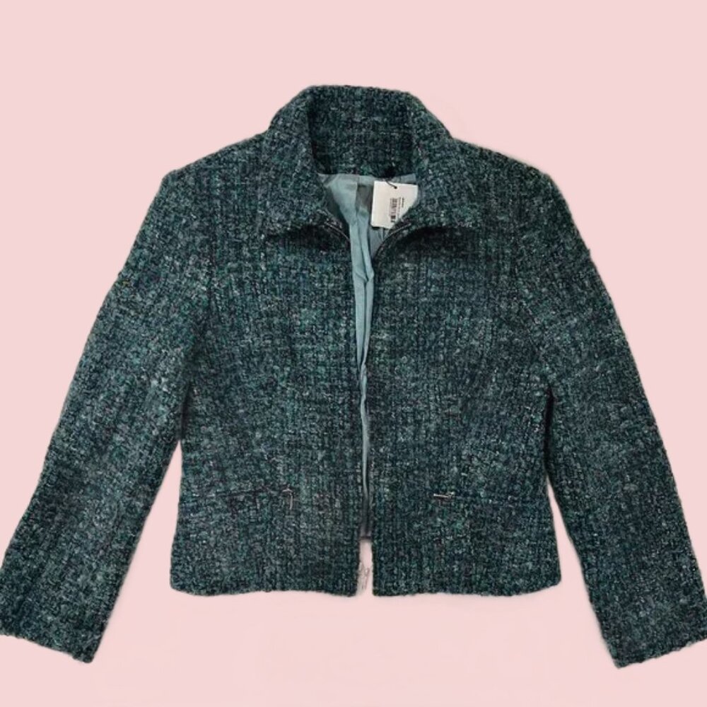 Women's Jacket NWT "reDress" Boucle Blue Jacket Size Small Medium